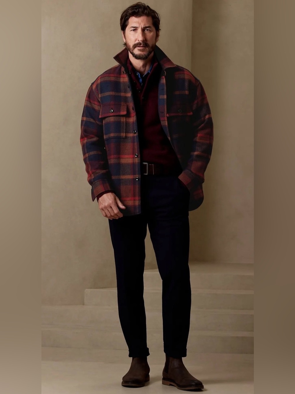 Banana Republic Heritage Plaid Shirt Jacket